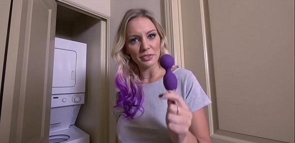  Busty milf Kenzie Taylor using the sex toy on herself